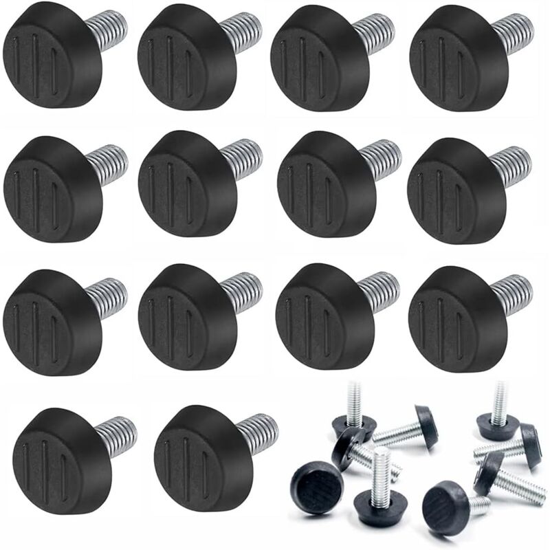 Shining House - 40Pcs Furniture Leveling Feet, Adjustable Furniture Levelers, Screw Leveling Feet, Round Base, Screws for Chair Legs, Floor Protection