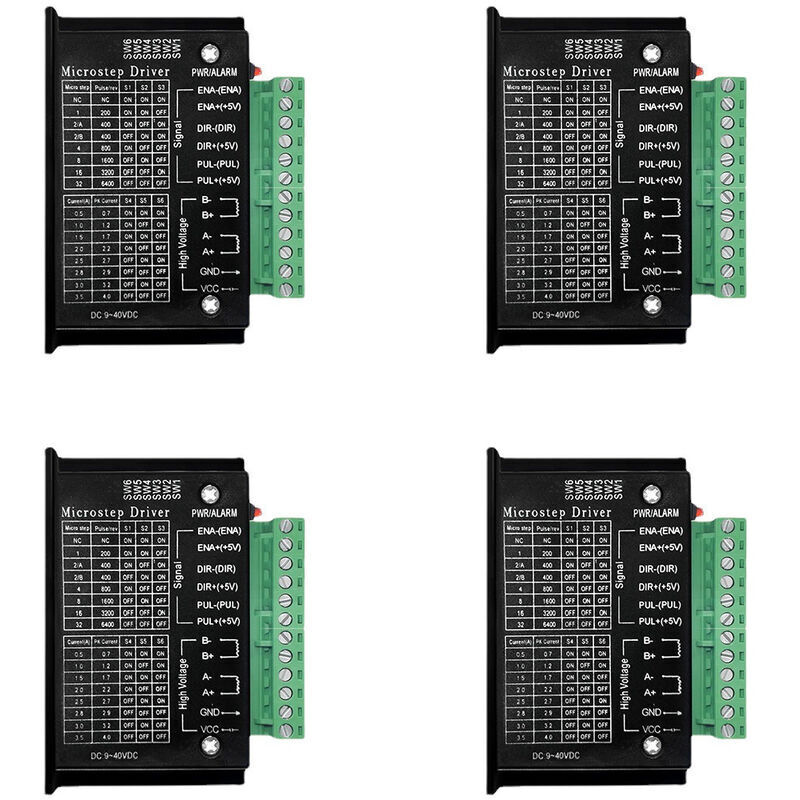 SHINING HOUSE 4Pcs Cnc Mono-Axe 4A Tb6600 Stepper Pilotes Moteur Controleur Module De Commande Du Regulateur De Vitesse Du Moteur