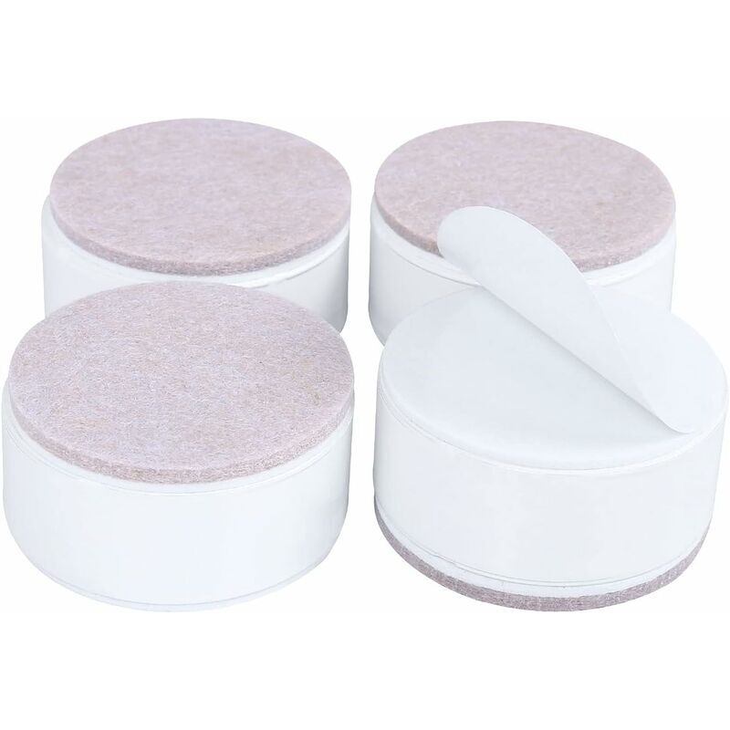 Shining House - 4pcs Rehausseur de Meubles en Acier à Haute Teneur en Carbone de 3 cm, Rehausseur de Meubles Autocollant, Largeur de 6 cm pour