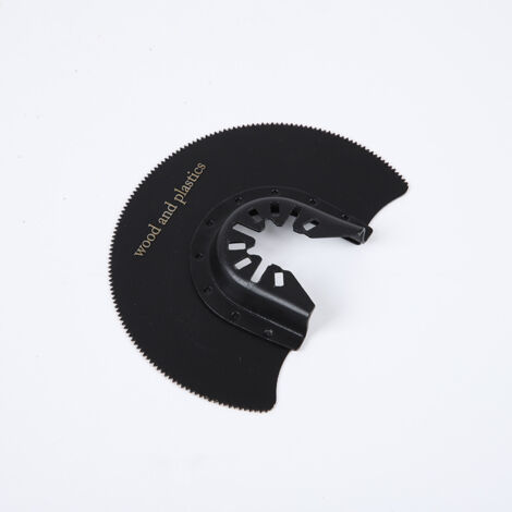 SHINING HOUSE 5 hojas de sierra segmentadas de metal, hojas de sierra oscilantes semicirculares universales de carburo para cortar madera, plástico y aberturas de metal