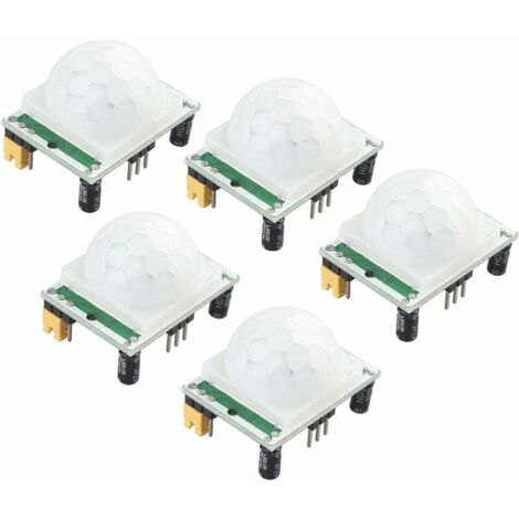 SHINING HOUSE 5 módulos detectores de movimiento PIR infrarrojos piroeléctricos para el cuerpo humano
