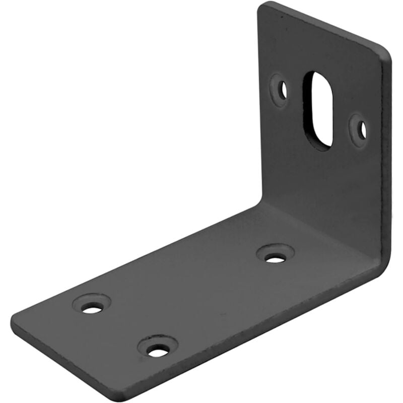 Shining House - 5 Pièces d'équerres d'angle à trous de fente, 81x59x45mm, Equerre de fixation, Epaisseur 3mm, cornières équerres métalliques