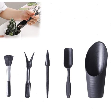 SHINING HOUSE 5-teiliges Sukkulenten-Pflanzwerkzeug-Set, Mini-Gartengeräte für den Innenbereich, für die Pflege und Gartenarbeit von Sukkulenten