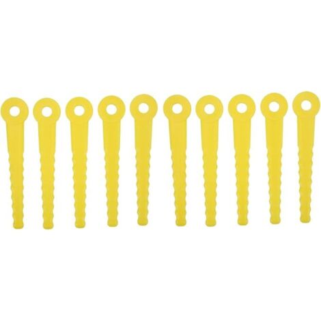 SHINING HOUSE 50 piezas de accesorios de cuchillas de plástico de repuesto, cuchilla de plástico para cortadora de césped, cabezal de corte ABS L100 para cortadora de césped de 8 mm
