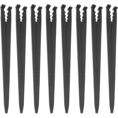 SHINING HOUSE 50 Stück Bewässerungsunterstützung, Kunststoff-Stapelpfähle, Wasserfluss, Bewässerung, Tropferpfähle, Zubehör, Ersatz für Gartenrasen, Blumenbeete, 143 cm, Schwarz