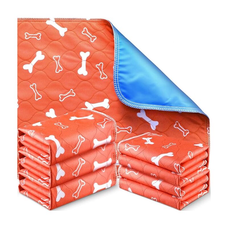 6 pcs Absorbants Lavables Tapis de Pipi Coussinets de Dressage Réutilisables Coussinets en Couches Imperméables Tapis de Chiot Tapis de Dressage pour