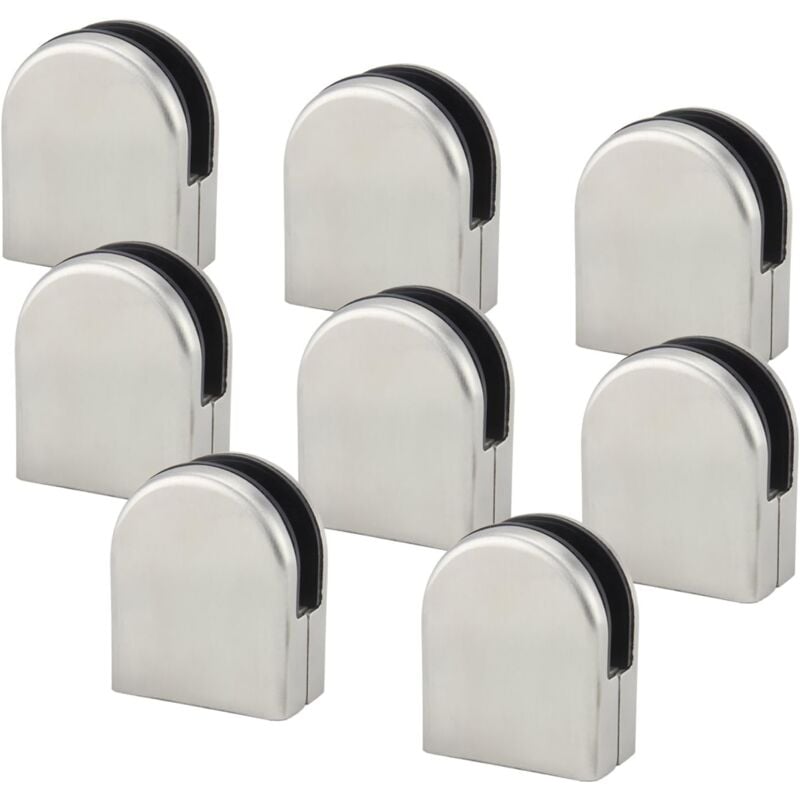 Shining House - 8-12mm) Pince à Verre Porte-Verre En Acier Inoxydable 304 Support de Serrage Clamp Clip Plat Main Courante Fenêtre Balustrade