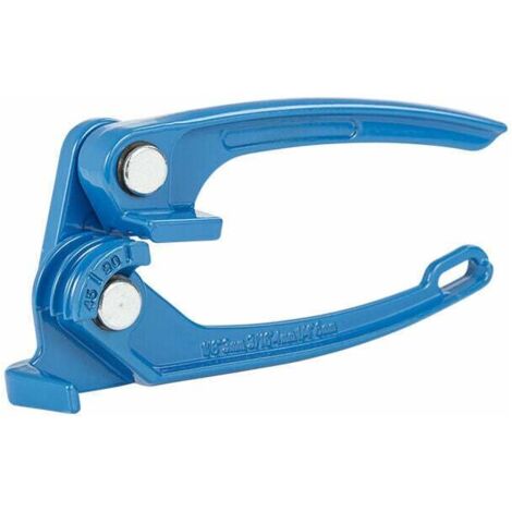 SHINING HOUSE Abrazadera angular para doblar tuberías de combustible y frenos, 1 pieza, 14 x 7 cm, azul