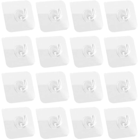 SHINING HOUSE Adhesive Hooks 40 Pieces Wall Suction Cup Hooks Sticky Hook Transparent Wall Hooks Nail Wall Hook Suction Cup Hook Wall Adhesive Hook Towel Hook