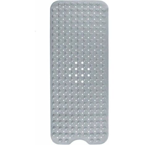SHINING HOUSE Alfombrilla de baño, alfombrilla de baño con 200 ventosas, alfombrilla de ducha antideslizante, 100 x 40 cm (gris)