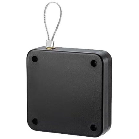 SHINING HOUSE Automatischer Türschließer, verstellbarer Federtürschließer ohne Stanzen, für alle Arten von Aluminiumlegierungen, Holztüren (schwarz, 6,2 x 6,2 cm)