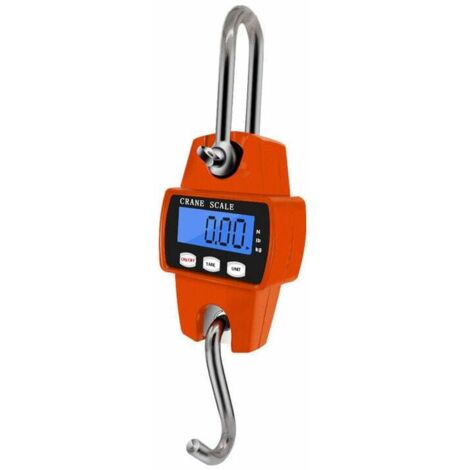 SHINING HOUSE Báscula de grúa portátil de 300 kg, báscula industrial, báscula de gancho de metal micro, báscula de gancho, báscula de gancho portátil, mini báscula electrónica LCD digital portátil (na