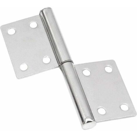 SHINING HOUSE Bisagras de puerta de acero inoxidable desmontables con forma de bandera de 2 piezas, bisagras de puerta con rotación de 360 grados y 2 hojas, bisagras para muebles plegables y silencios