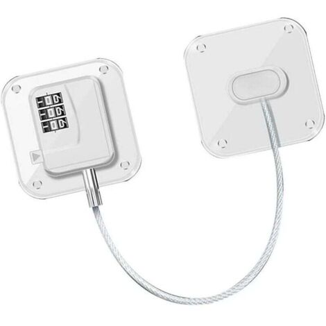 SHINING HOUSE Bloqueo de cerradura de refrigerador con pestillo y objetivo Cerradura de alambre codificada con adhesivo fuerte Cerradura de cajón Cerradura de seguridad multifuncional Cerradura de arm