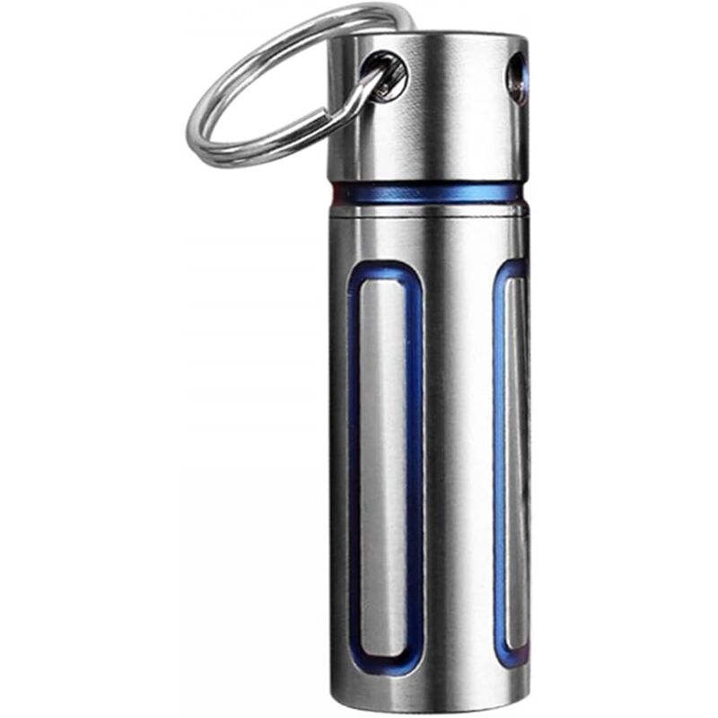 Shining House - Boîte à pilules en titane, mini boîte à pilules porte-clés, boîte à pilules légère et étanche, adaptée aux urgences de voyage en