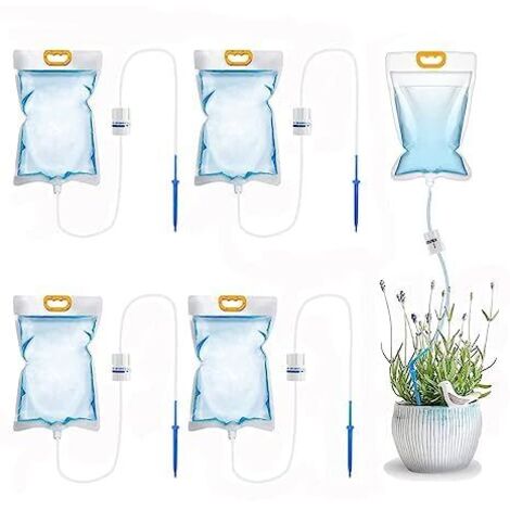 SHINING HOUSE Bolsas de riego por goteo de flujo ajustable de 3,5 l, sistema de riego automático para plantas de interior y exterior