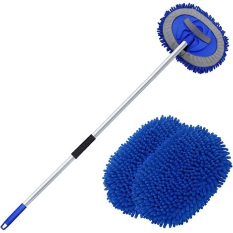 SHINING HOUSE Brosse de Lavage de Voiture Kit de Lavage de Voiture Polyvalent Outil de Lavage de Voiture Convient pour Le Nettoyage de Voitures SUV camions caravanes et ménage (1 tête de Rechange)