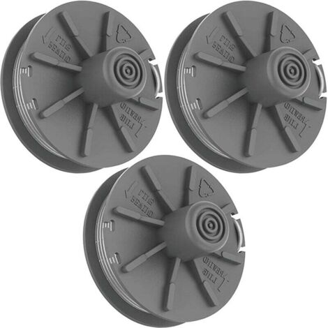 SHINING HOUSE Carrete de hilo para recortadora, 3 piezas, para recortadora turbo 5307-20, carrete de repuesto para recortadora de césped con cable de 6 m, 60 x 37 mm