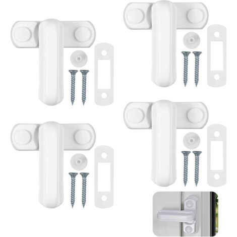 SHINING HOUSE Cerradura de seguridad para puertas y ventanas de aluminio reforzado de 4 piezas, cerradura de seguridad para puertas y ventanas, cerradura duradera para puertas y ventanas.