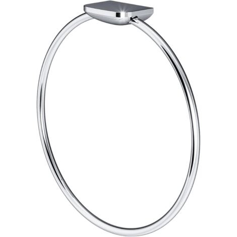 SHINING HOUSE Chrom-Wandhandtuchring mit Bohrung, Stabform, für Badezimmer aus Edelstahl