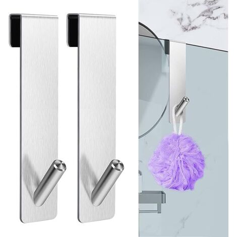SHINING HOUSE Cimown Crochets De Douche Sans PerçAge - Gancho para puerta de ducha - Gancho de ducha de acero inoxidable de crochet - Gancho para ducha, Gancho para puerta de ducha de baño de vidrio s