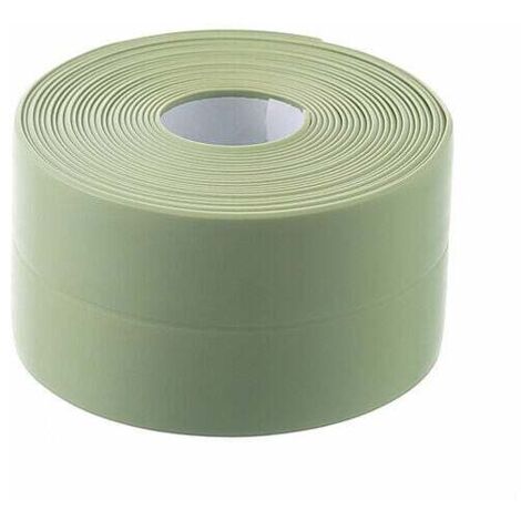 SHINING HOUSE Cinta de sellado autoadhesiva para cocina, baño, pared, suelo, impermeable, verde