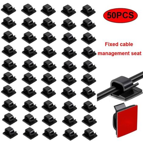 Mitavo 70 Attaches De Câble Autocollante, Serre-câbles Transparente Pour Organisation Et Gestion De Câbles, Clips De Fixation En Plastique Pour Bureau, Maison Et Voiture, TV, PC