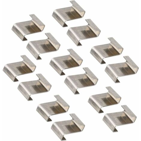 SHINING HOUSE Clips de alambre para acristalamiento de invernaderos, clips de fijación de ventanas de vidrio de invernadero de acero inoxidable, clips de acristalamiento tipo Z