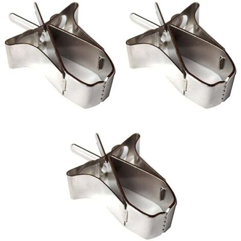 SHINING HOUSE Comedero para pájaros para loros, 3 piezas de acero inoxidable, soporte para frutas y pájaros, comedero para pájaros, comedero para verduras, animales pequeños, Adélala