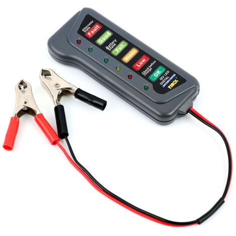 SHINING HOUSE Comprobador digital de batería y alternador de 12 V: comprobador multifunción para coches y motos