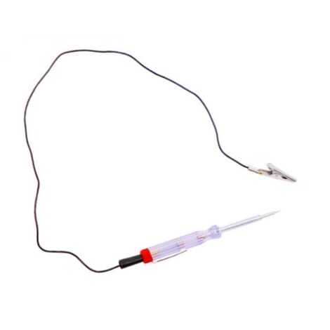 SHINING HOUSE Comprobador eléctrico de CC de 6 V, 12 V y 24 V para automóvil, bolígrafo comprobador de voltaje con pinza de cocodrilo, cuero de goma aislado, prueba de polaridad, lámpara, comprobador 