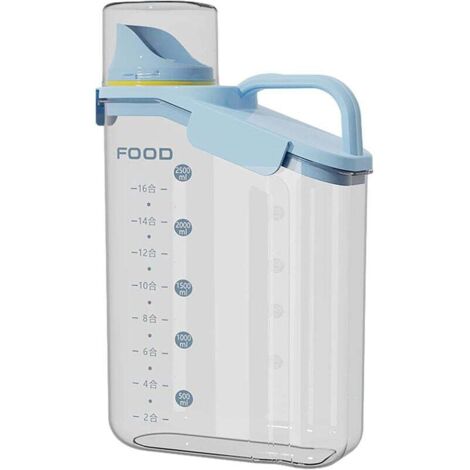 SHINING HOUSE Contenitori per cereali, contenitori ermetici in plastica per la conservazione da cucina con coperchio a ribalta, dispenser per alimenti secchi per farina, zucchero, senza BPA 2800 ml, b