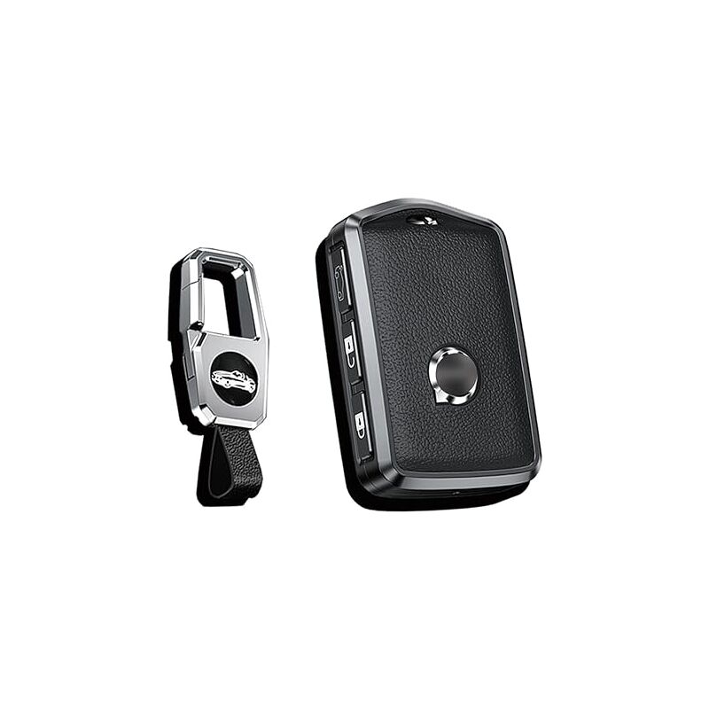 Shining House - Coque de Protection pour clé de Voiture Volvo Smart - pour Volvo XC60 XC70 XC90 C30 S60 S80 S90 V60 V70 V90 - en Cuir - Boutons