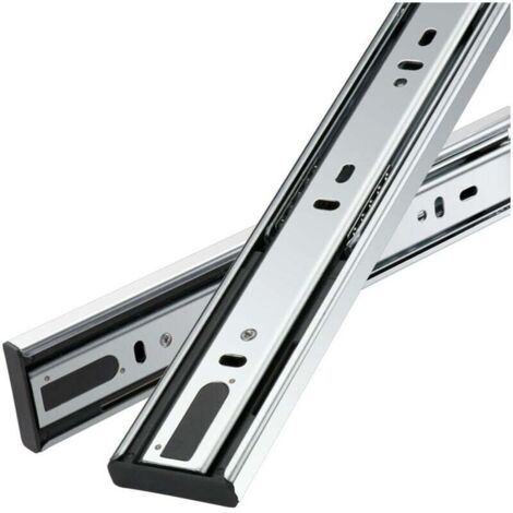 SHINING HOUSE Correderas para cajones de 250 mm con cojinetes de bolas, extensión completa, resistentes, capacidad de carga de 45 kg, 1 par (2 piezas) (10" = 25 cm, acero laminado en frío)