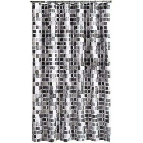 SHINING HOUSE Cortina de ducha 200 x 200 cm (Ancho x Alto), antimoho, antibacteriana, repelente al agua, tejido de poliéster suave