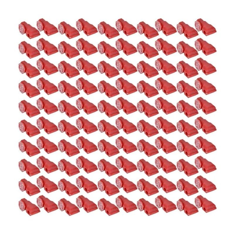Crochet de serrure de 100pcs serrure de butée, serrure de sécurité rouge en plastique, installation facile, pour lien de marchandise, crochets de