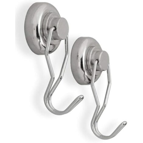 SHINING HOUSE Designs Drehhaken, leistungsstarke Magnete – ultrastarke, starke, seltene Neodym-Magnethaken für hängende Aufbewahrung und Organisation (2 Stück, 30 kg)