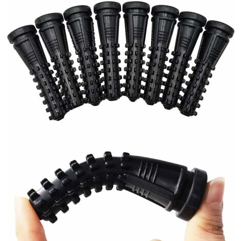 SHINING HOUSE Duck Plucker Poultry Finger Plucker Poultry Plucking Fingers Hair Feather Removal Stick Replacement (Black)25pcs