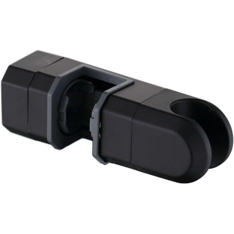 SHINING HOUSE Duschkopfhalter, universell 15 mm–30 mm, abnehmbare Gleitstange für Duschsystem (schwarz, 13,5 x 4 cm)