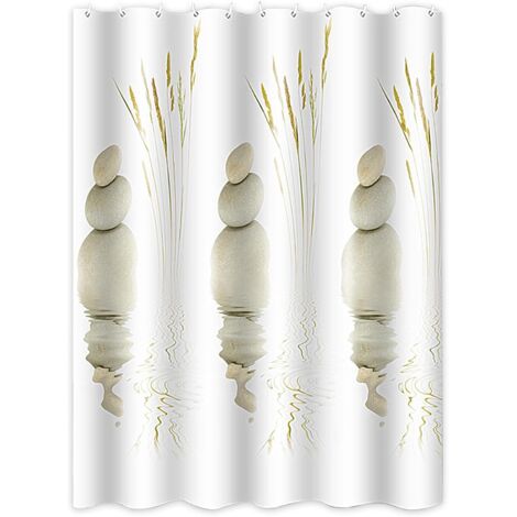 SHINING HOUSE Duschvorhang, 180 x 180 cm, schimmelhemmend, wasserdicht, waschbar, Polyester, wasserdicht