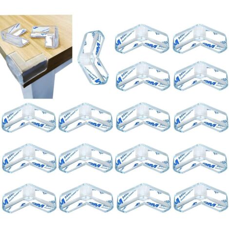 SHINING HOUSE Eckenschutz, 20 Stück Tischeckenschutz, Babymöbelschutz, Babytischeckenschutz, Möbeleckenschutz mit verstärktem Kleber für Möbelecken (L-Form)