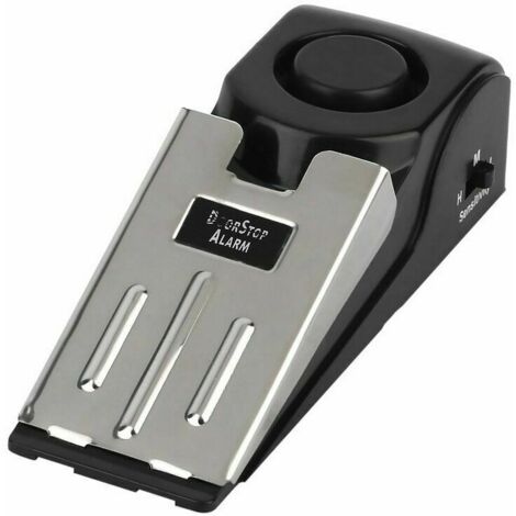 SHINING HOUSE Einzelner weiblicher Türblockalarm, Türfangalarm, Hoteltürblock-Hoch-Dezibel-Diebstahlalarm (schwarz) -
