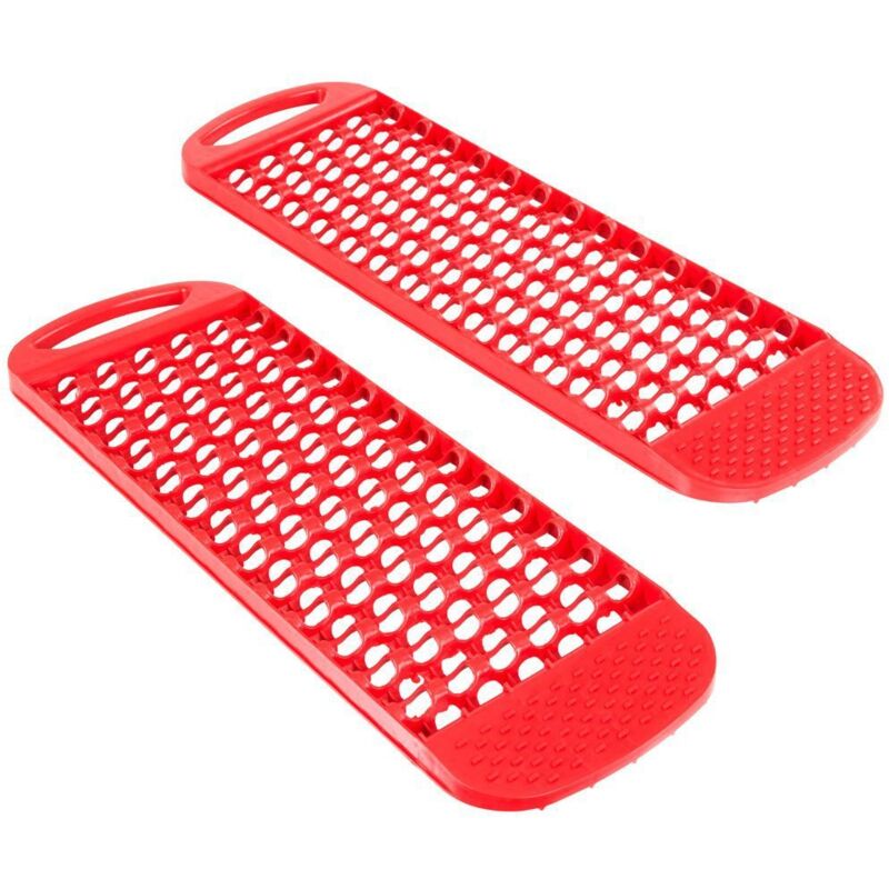 Shining House - quipement Conduite Sécurité des Véhicules 2 Pièces Panneau Récupération Voiture Tapis Antidérapants Piste Planches Traction