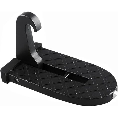 SHINING HOUSE Escalón de asistencia para coche, 1 escalón de puerta plegable de aleación de aluminio para limpieza de techo de coche, adecuado para SUV, RV, Jeep, accesorios para coche (negro)