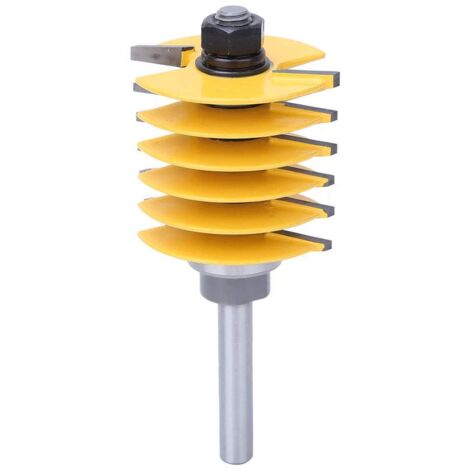 SHINING HOUSE Fresa para madera, fresa para ranurar, vástago de 8 mm, fresa para ranurar con junta dentada, fresa para carpintería, fresa para ranurar con junta de espiga