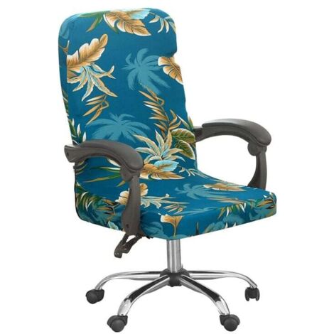 SHINING HOUSE Funda elástica para silla de oficina, funda extraíble y giratoria, funda universal para silla moderna, funda lavable para asiento de oficina, funda para silla de juego (L)