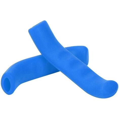 SHINING HOUSE Fundas para manillar de bicicleta, 2 pares de fundas protectoras de silicona para manillar de freno de bicicleta plegable, antideslizantes (azul)
