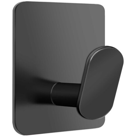 SHINING HOUSE Ganchos adhesivos de acero inoxidable, 4 piezas 3M, ganchos adhesivos de acero inoxidable, ganchos adhesivos para baño, gancho adhesivo para pared, gancho para toallas de baño, sin perfo