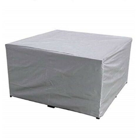 SHINING HOUSE Gartenmöbel-Abdeckung, 210D Oxford-Gewebe, Schutzhülle für Möbel, Schutz vor Regen und Staub, Anti-UV (126 x 126 x 74 cm, Silber)