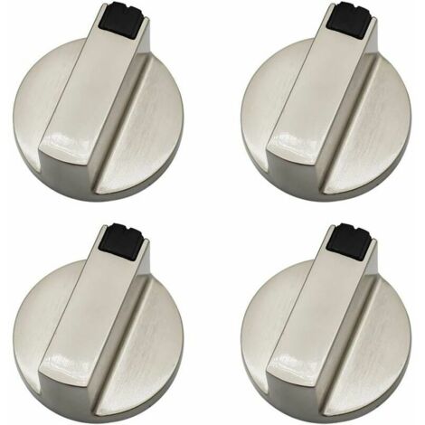 SHINING HOUSE Gasherd-Knopf – Set mit 4 Metall-Bedienknöpfen, 6 mm, für Backofen und Herd